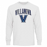 Villanova Wildcats Proud Mascot Long Sleeve WEM T-Shirt - White,baseball caps,new era cap wholesale,wholesale hats
